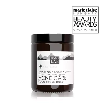 ELYN'S LAB ACNE CARE PREMIUM AGYAGMASZK 3% PAD + 96% KAOLIN + 1% CINK TISZTÍTÓ NYUGTATÓ ÁPOLÓ 80GR