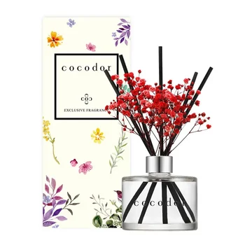 Cocodor Pálcás Virágos Aroma Diffúzor – Fekete cseresznye illattal (Cocodor Flower Diffuser Black Cherry Fragrance) 200ML