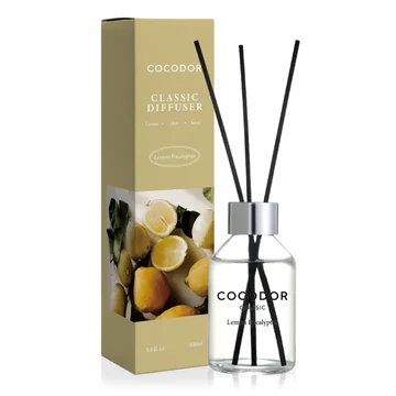Cocodor Classic Pálcás Aroma Diffúzor – Citromos Eukaliptusz illattal (Cocodor Classic Reed Diffuser Lemon Eucalyptus) 100ML
