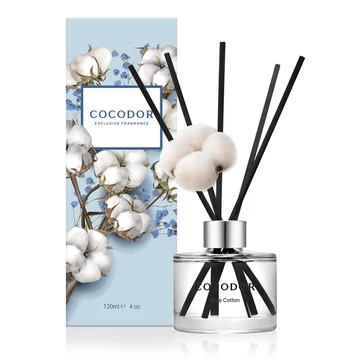 Cocodor Pálcás Pamut Aroma Diffúzor – Tiszta pamut illattal (Cocodor Cotton Diffuser Pure Cotton Fragrance) 120ML