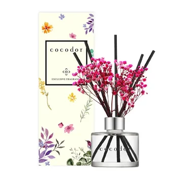 Cocodor Pálcás Virágos Aroma Diffúzor – Rózsa parfüm illattal (Cocodor Flower Diffuser Rose Perfume Fragrance) 120ML