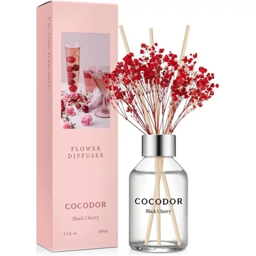  Cocodor Pálcás virágos aroma diffúzor - Fekete csereszenye illattal (Cocodor Flower Diffuser Black Cherry) 100ML