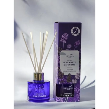 Lavender Tihanyi Levendula Diffúzor - Illóolaj lakásparfüm 100% tisztaságú levendula illóolajból 100ml