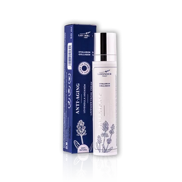 Lavender Tihanyi Anti-Aging Levendula Arckrém Hialuronnal, C-vitaminnal, Növényi kollagénnel és olajokkal, hidratál, regenerál, feltölti a szarkalábakat 60ml