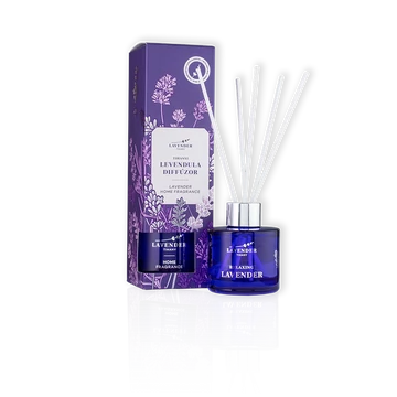 Lavender Tihanyi Levendula Diffúzor - Illóolaj lakásparfüm 100% tisztaságú levendula illóolajból 100ml