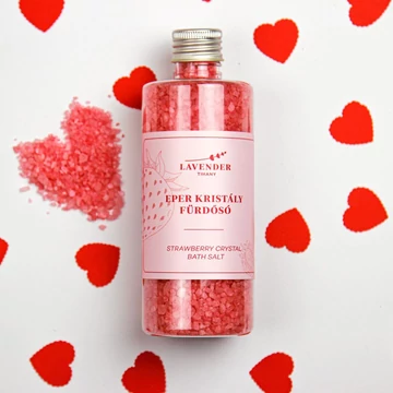 Lavender Tihanyi Eper Kristály Fürdősó Tenger sóval 300g Lavender Tihanyi Eper Kristály Fürdősó Tenger sóval 300g