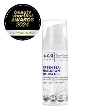 NGR Nagora Green tea - Hyaluron 30+ hydra arcgél kombinált, T-vonalban olajos, esetleg mitesszeres, az orcákon vízhiányos bőrre 50ml