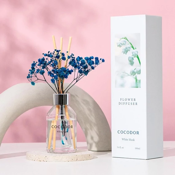 Cocodor Pálcás Virágos Aroma Diffúzor – Lágy, púderes illattal (Cocodor Flower Diffuser White Musk) 100ML