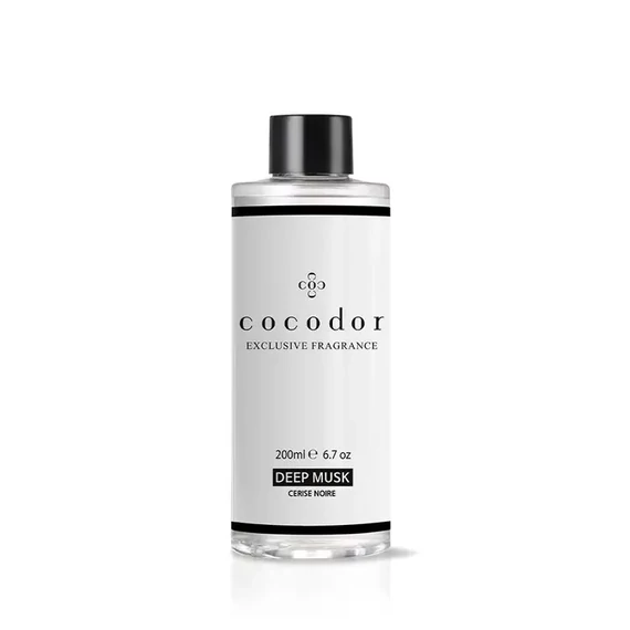 Cocodor Pálcás Aroma Diffúzor Utántöltő  - Elegáns, krémesen fás illat (Cocodor Reed Diffusor Refill / Deep Musk) 200ML