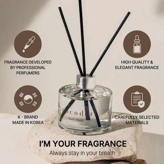 Cocodor Signature pálcás aroma diffúzor - Tiszta pamut illat (Cocodor Signature Reed Diffuser Pure Cotton Scent) 200ML