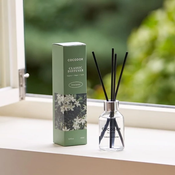 Cocodor Classic Pálcás Aroma Diffúzor – Fehér Jázmin illattal (Cocodor Classic Reed Diffuser White Jasmine) 100ML