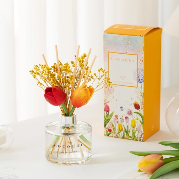 Cocodor Pálcás Tulipános Aroma Diffúzor –Tavaszi szellő illattal (Cocodor Tulip Diffuser 200ml April Breeze Fragrance) 200ML