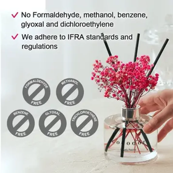 Cocodor Pálcás Virágos Aroma Diffúzor – Tiszta Pamut illattal (Cocodor Flower Diffuser Pure Cotton Fragrance) 120ML