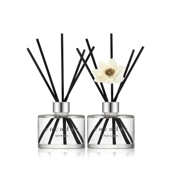 Cocodor ajándékcsomag Tavaszi szellő és tiszta pamut illattal (Cocodor Gift Set/ April Breeze + Pure Cotton) 2x200ML - – Luxus Otthoni Illatosító