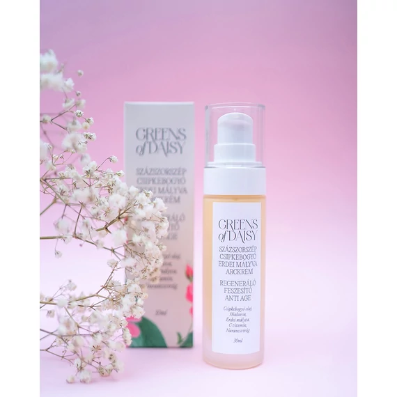 Greens of Daisy csipkebogyó arckrém erdei mályva és narancsvirág kivonattal 30ml