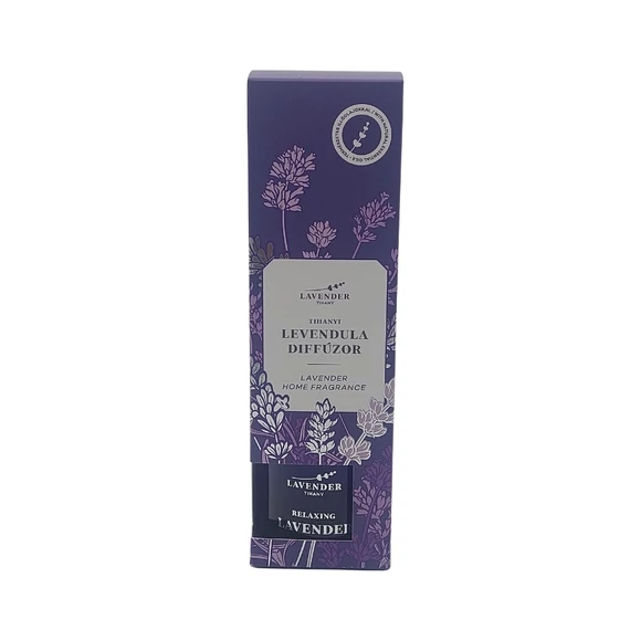 Lavender Tihanyi Levendula Diffúzor - Illóolaj lakásparfüm 100% tisztaságú levendula illóolajból 100ml