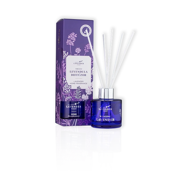 Lavender Tihanyi Levendula Diffúzor - Illóolaj lakásparfüm 100% tisztaságú levendula illóolajból 100ml