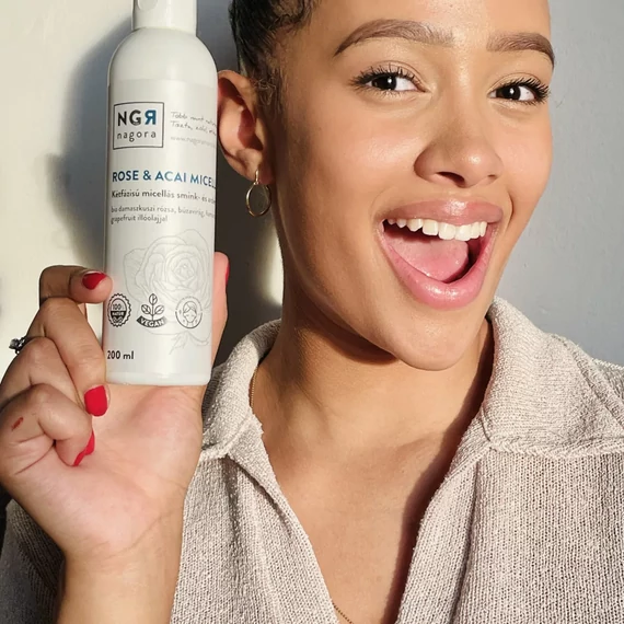 NGR Nagora ROSE&ACAI MICELLA kétfázisú micellás smink- és arclemosó 200 ml (közeli lejárat)