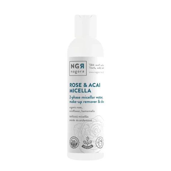 NGR Nagora ROSE&ACAI MICELLA kétfázisú micellás smink- és arclemosó 200 ml (közeli lejárat)