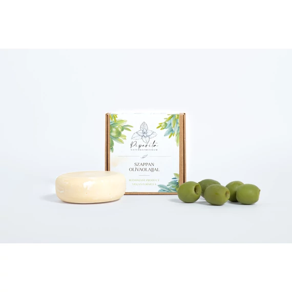 Piperita Szappan 100% olivaolajjal krémes lágy babáknak felőtteknek illóolaj színezékmentes 75g