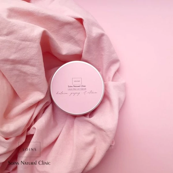 SOINS Luxus agyagpakolás dehidratált bőrre PINK CLAY hialuron - Ginzeng - C-vitamin 70gr